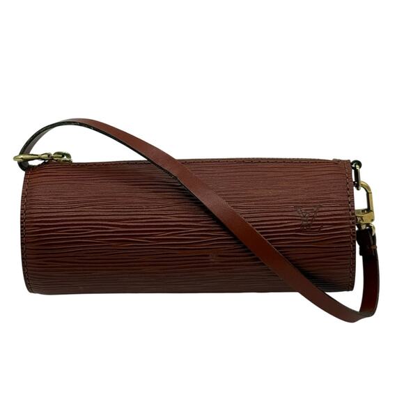 Louis Vuitton Brown Epi Leather Papillon Pochette Vintage*Beautiful Nano Bag - Picture 1 of 7